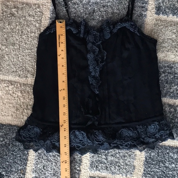 Abercrombie & Fitch Tank Top L Blue Ruffle Flirty - Picture 8 of 8